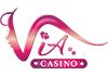 VIA logo — official ASIA200 gold-red lion live casino vendor